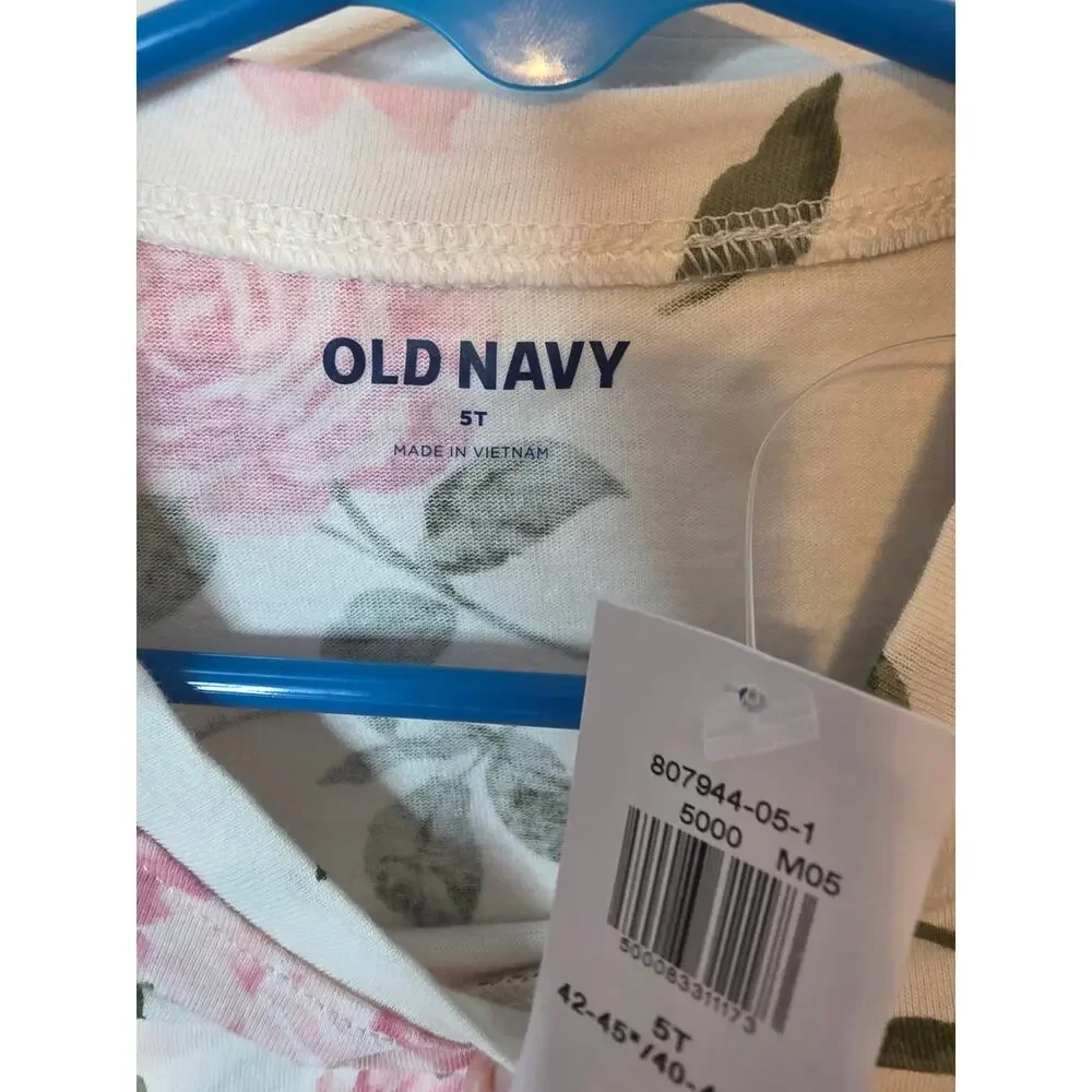 Old Navy 5T Floral Tee Shirt, NWT